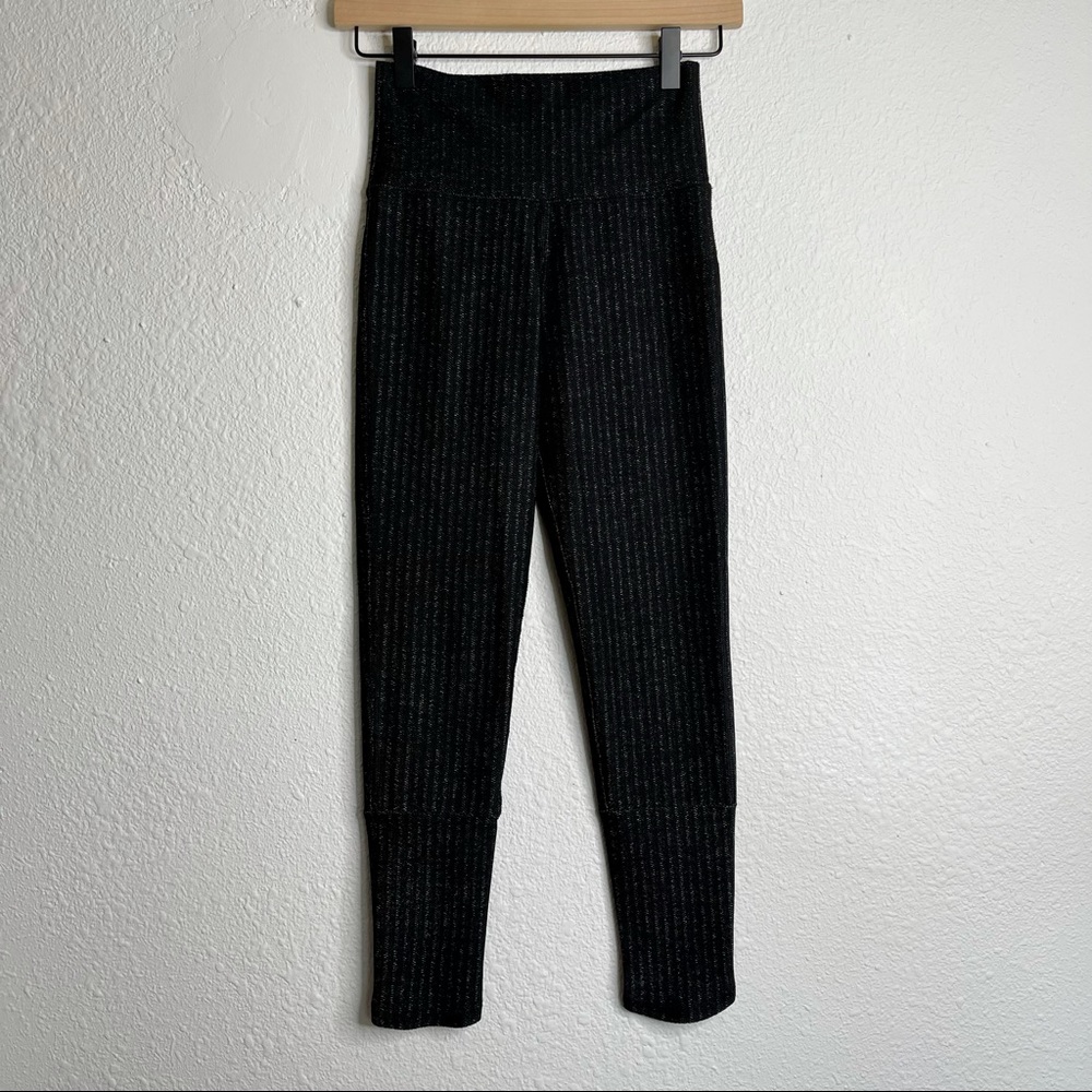 JOAH BROWN Black Herringbone Second Skin Leggings Size XS/S
